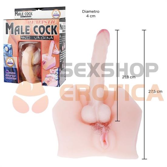 Vagina mas dildo de silicona con control de temperatura y distintas vibraciones